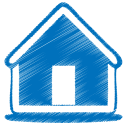 blue home icon